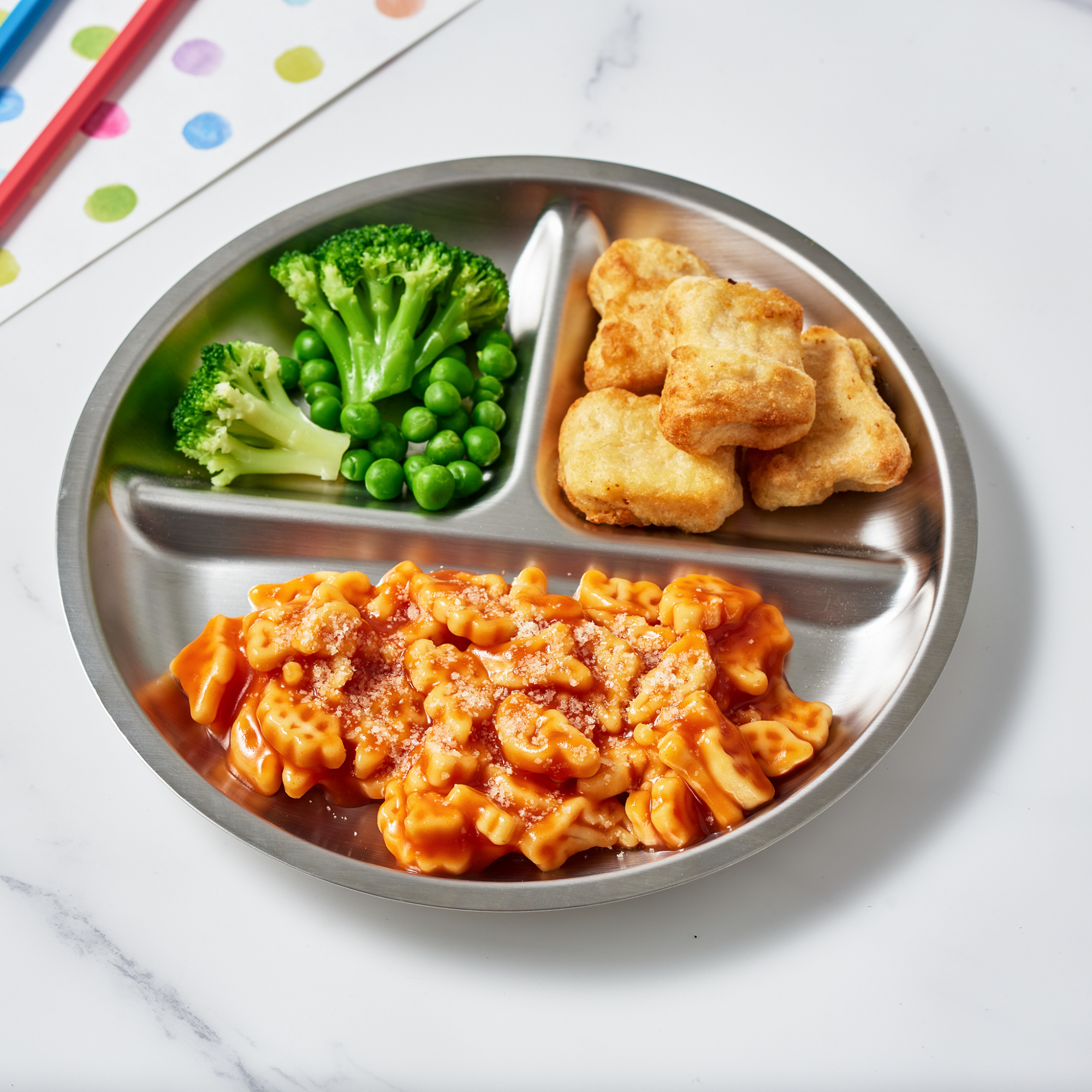 Stainless Steel Divided Children's Plates