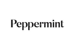 The word Peppermint in black on a white background