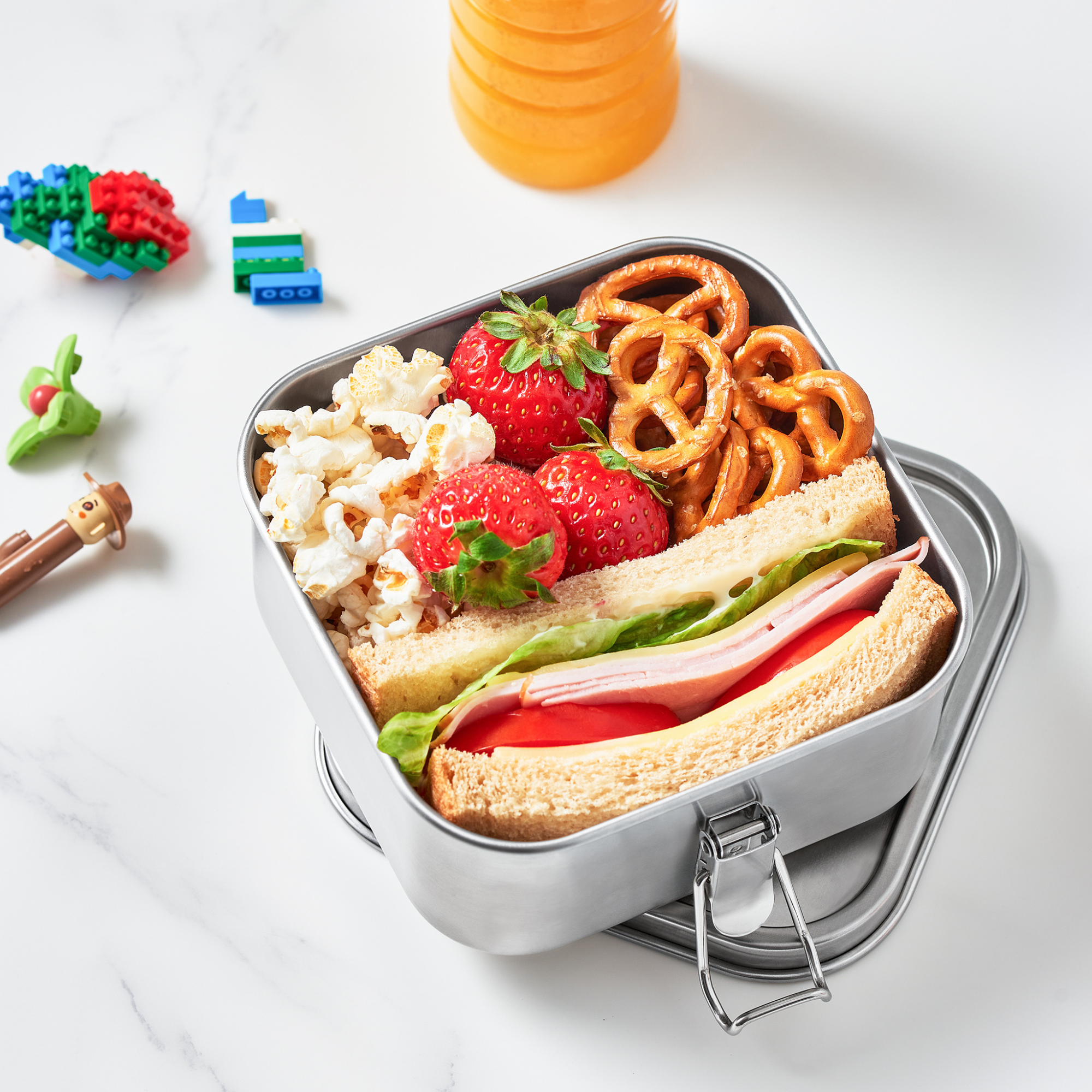 Small Square Stainless Steel Lunch Box 740ml