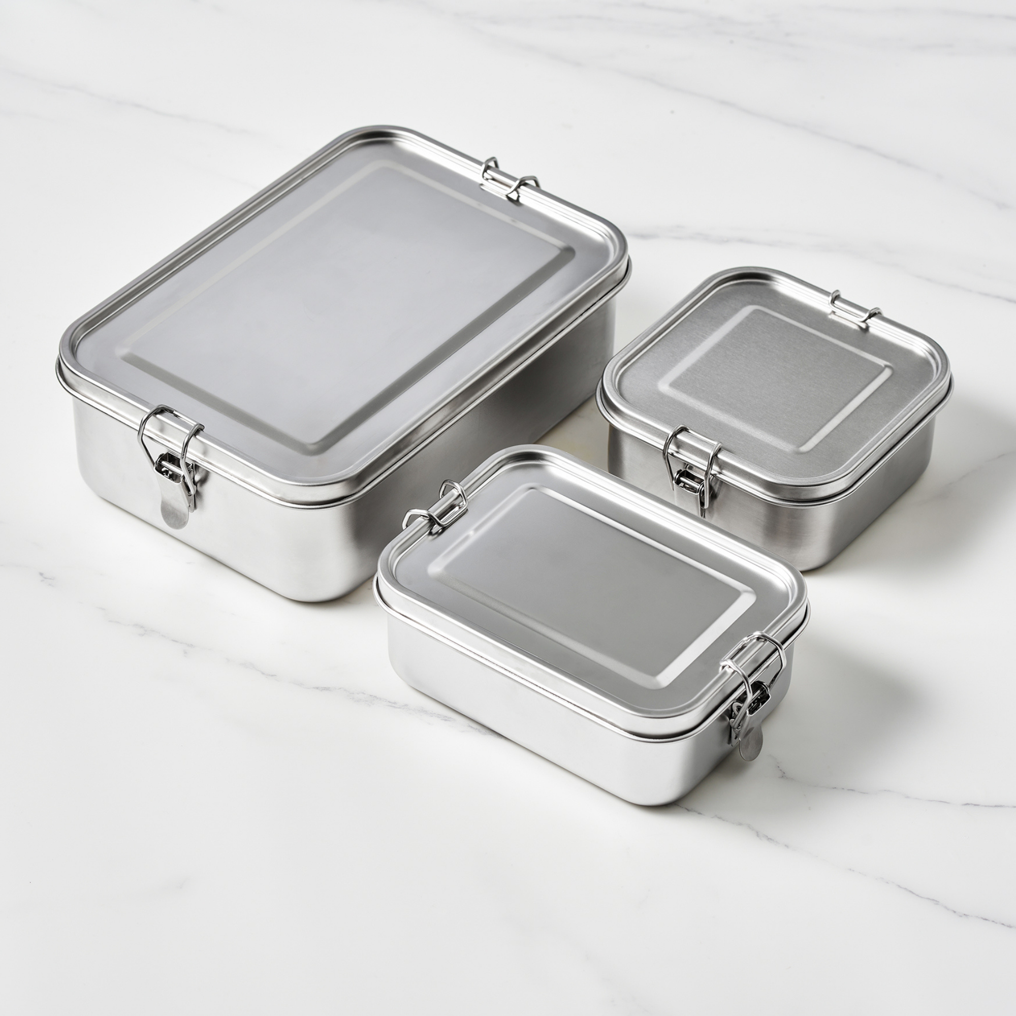 Extra Large Stainless Steel Lunch Box 2400ml