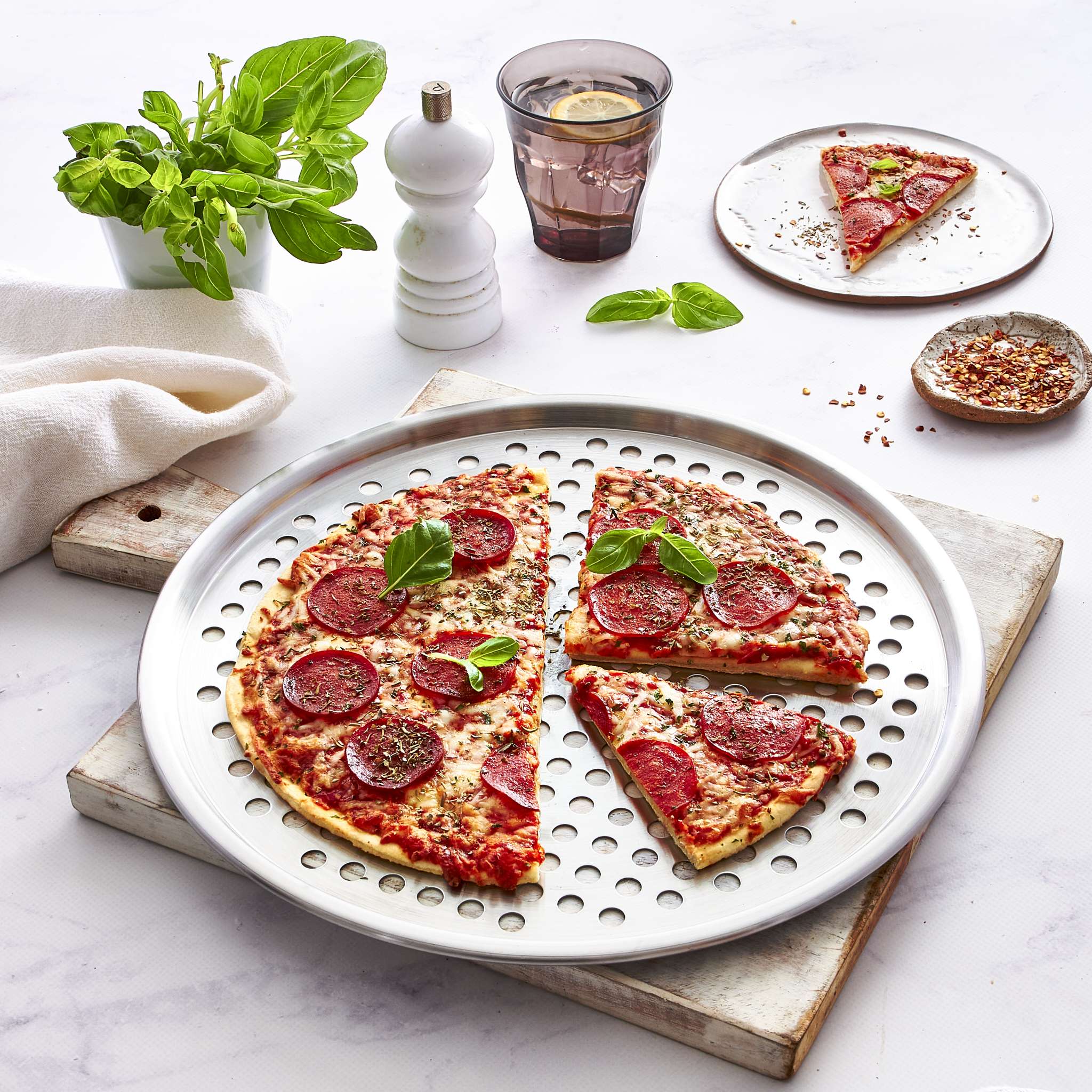 Stainless Steel Pizza Pan with Holes