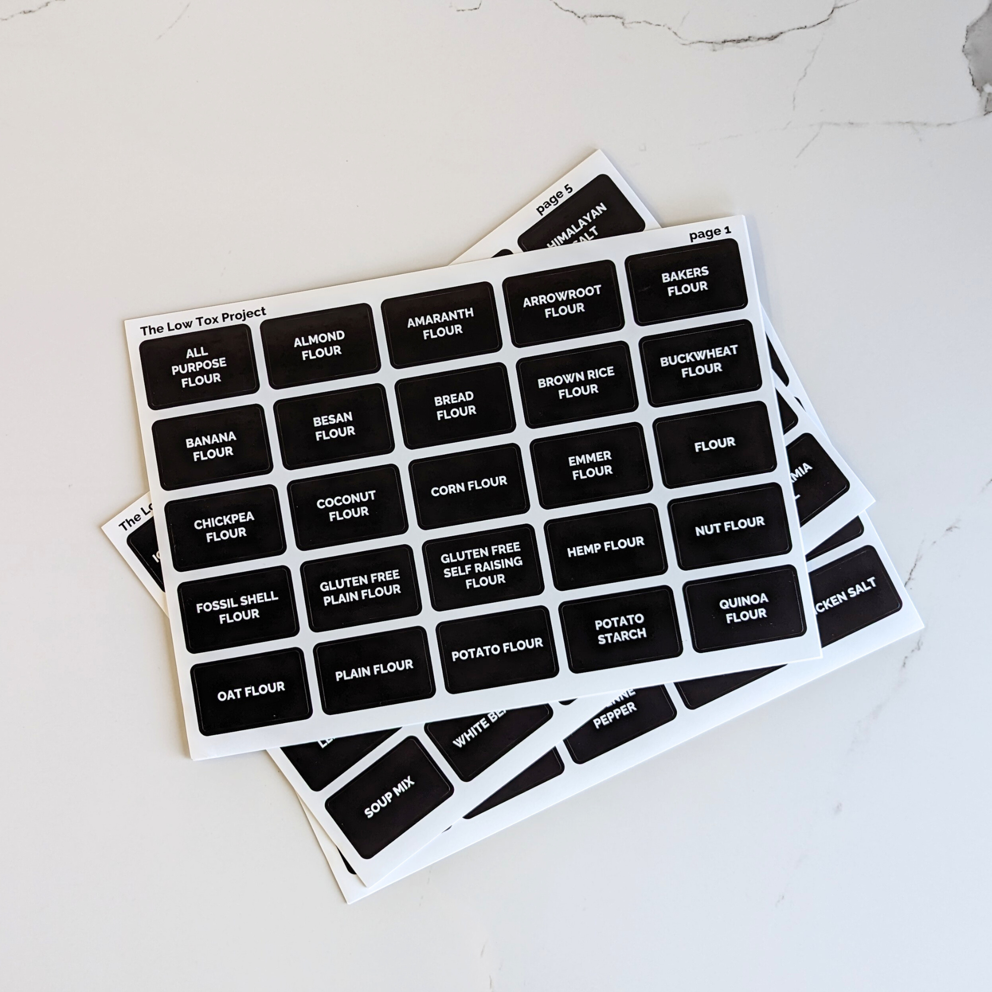 Kitchen Jar Pantry Labels