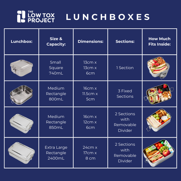 Extra Large Stainless Steel Lunch Box 2400ml