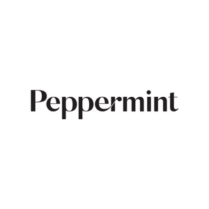 The word Peppermint in black on a white background