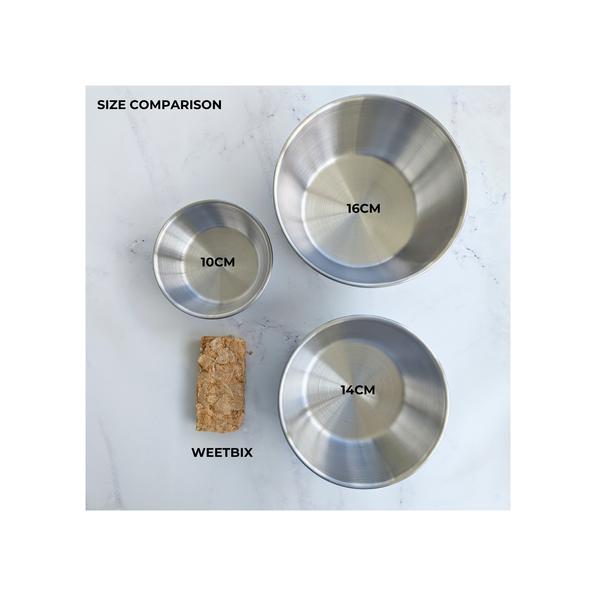 10cm Stainless Steel Bowl - Round Edge