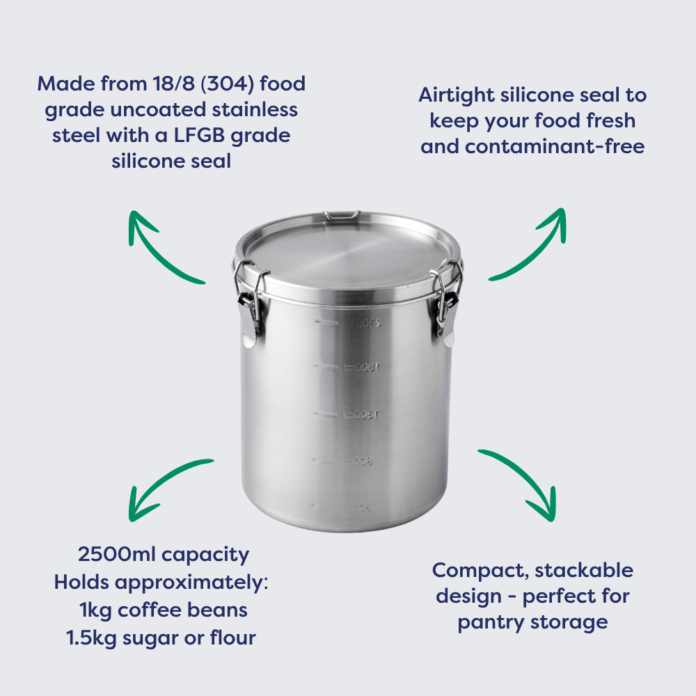Stainless Steel Canister 2500ml