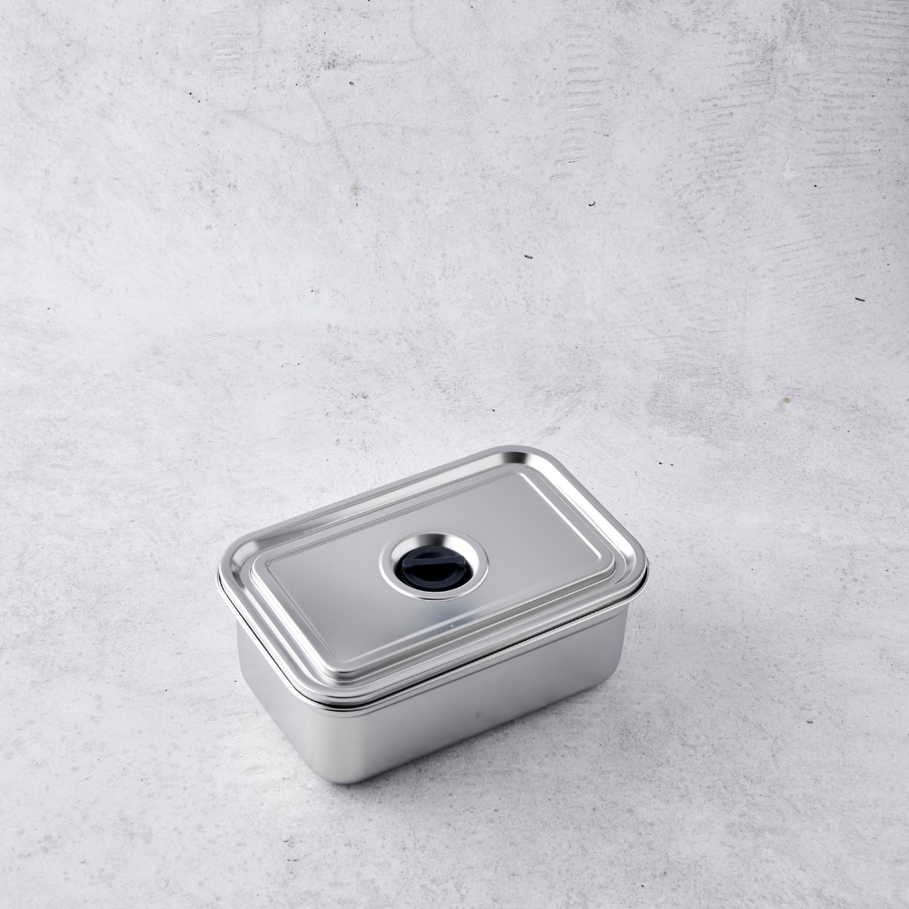 Stainless Steel Container with Silicone Vent 1600ml