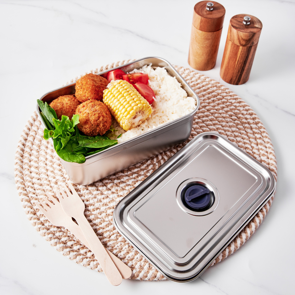 Stainless Steel Container with Silicone Vent 1600ml