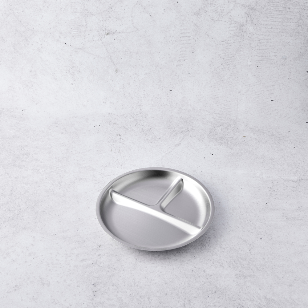 Stainless Steel Divided Children's Plate