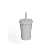 Stainless Steel Double walled 350ml Cup with Silicone Sleeve and Straw