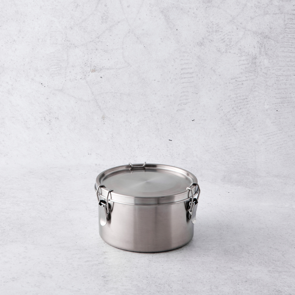 Stainless Steel Lunch Box Round 1200ml