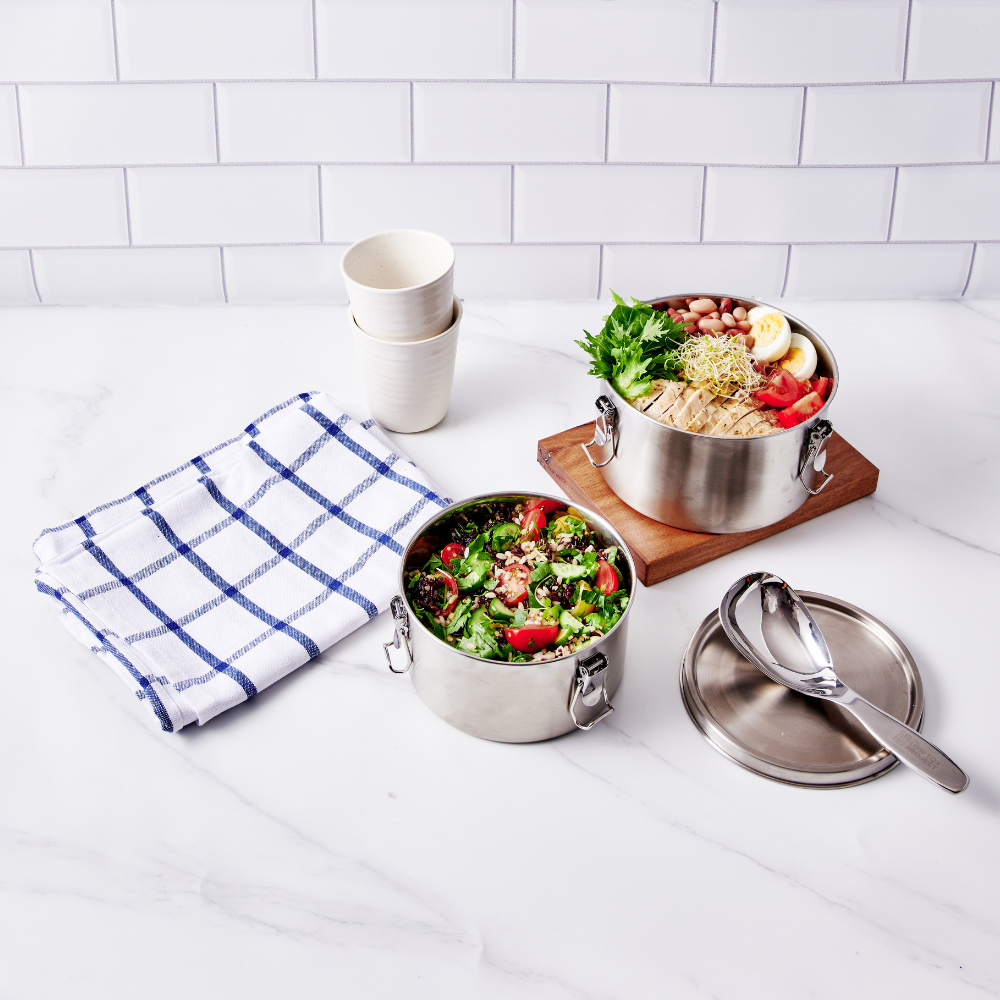 Stainless Steel Lunch Box Round 1800ml