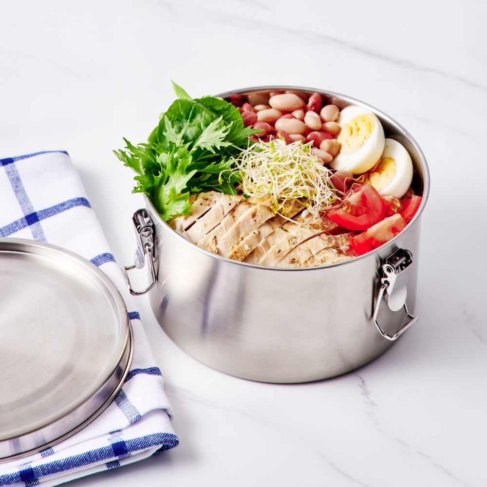 Stainless Steel Lunch Box Round 1800ml