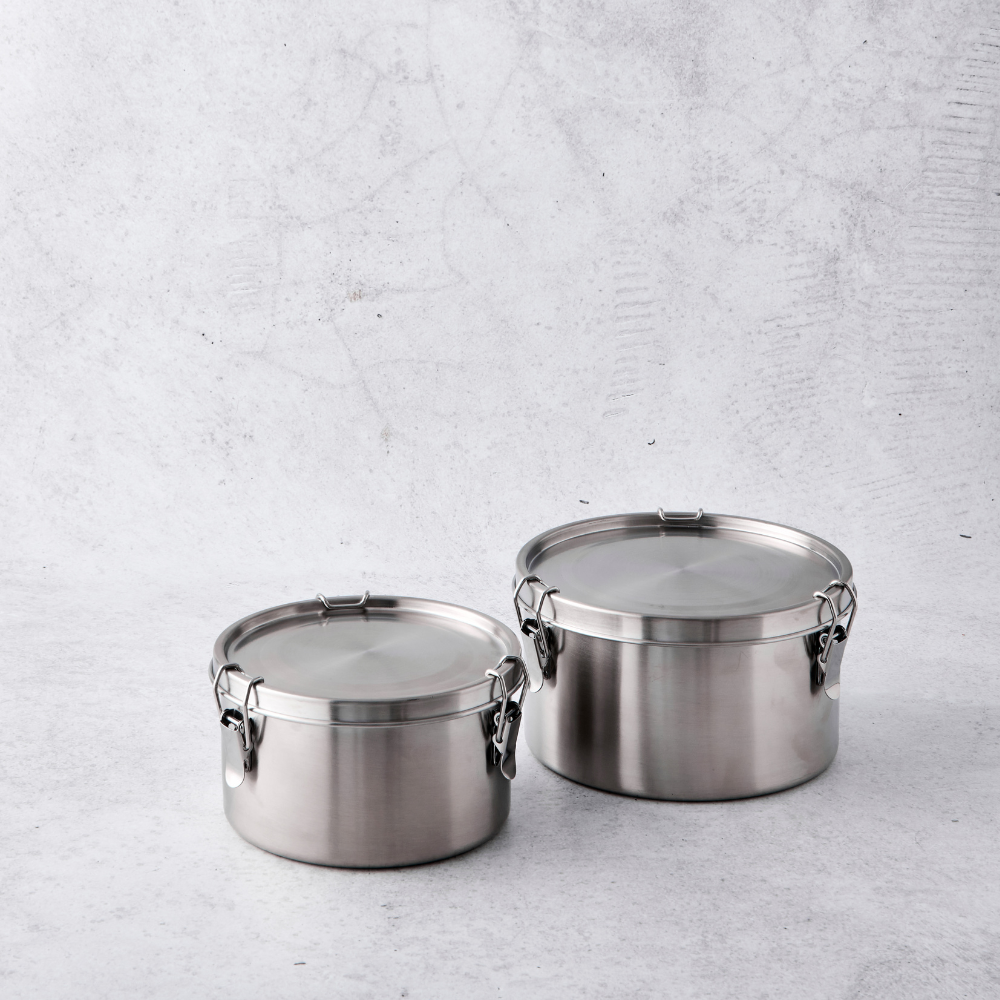 Stainless Steel Lunch Box Round 1800ml