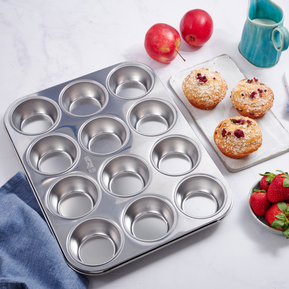 Stainless Steel Muffin Pan 12 cup