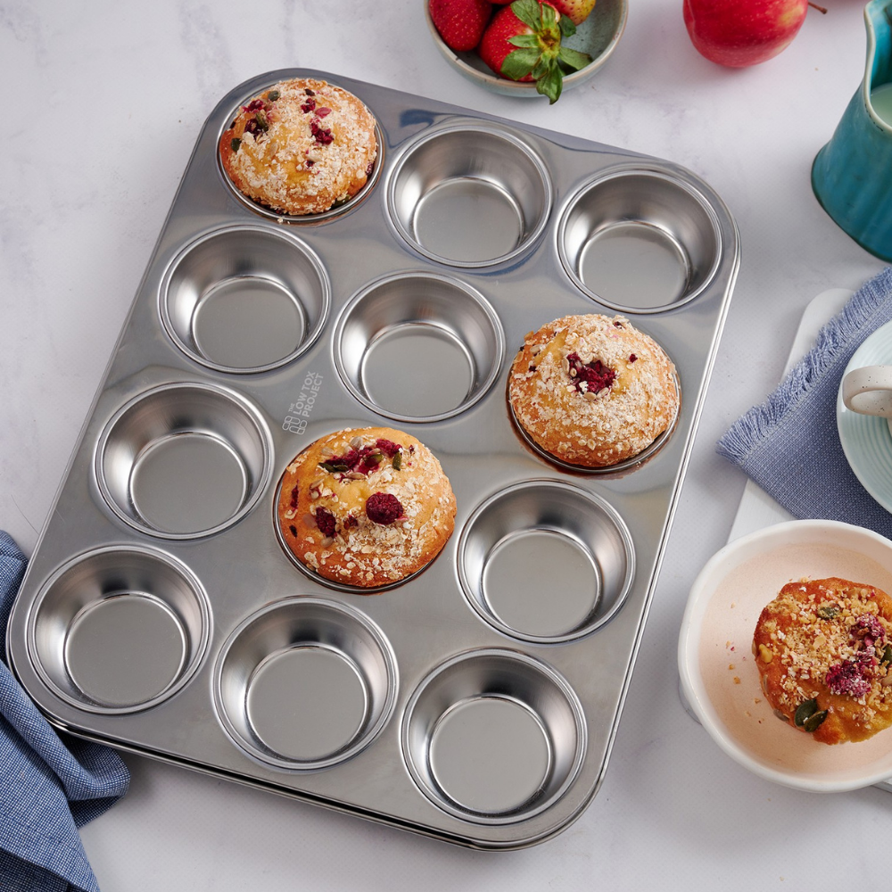 Stainless Steel Muffin Pan 12 cup