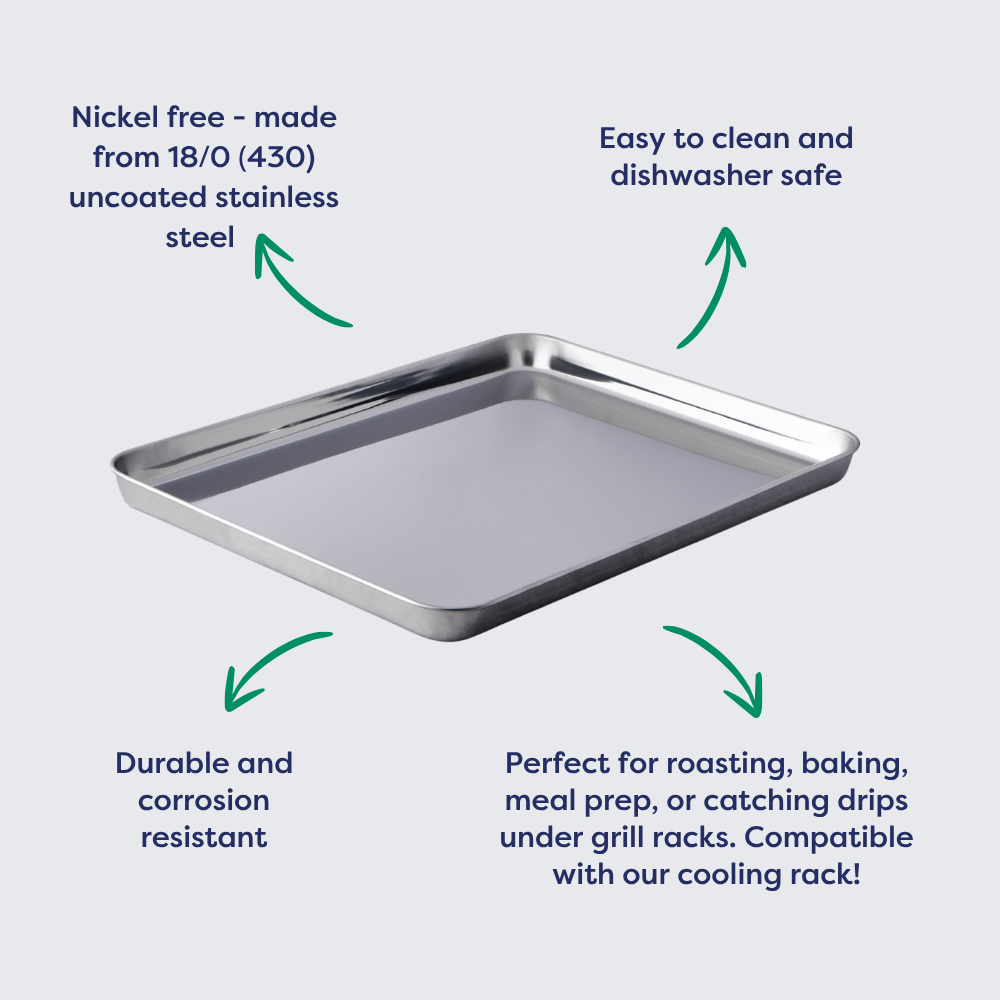 Stainless Steel Oven Tray 18/0 - Nickel Free