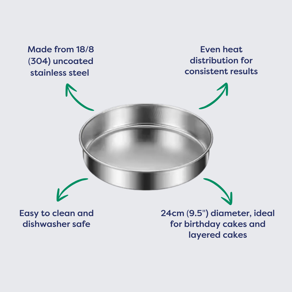 Stainless Steel Round Cake Pan 24cm