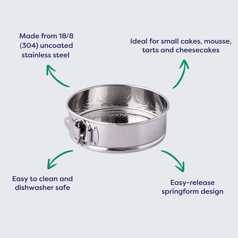 Stainless Steel Round Spring Cake Tin 7"