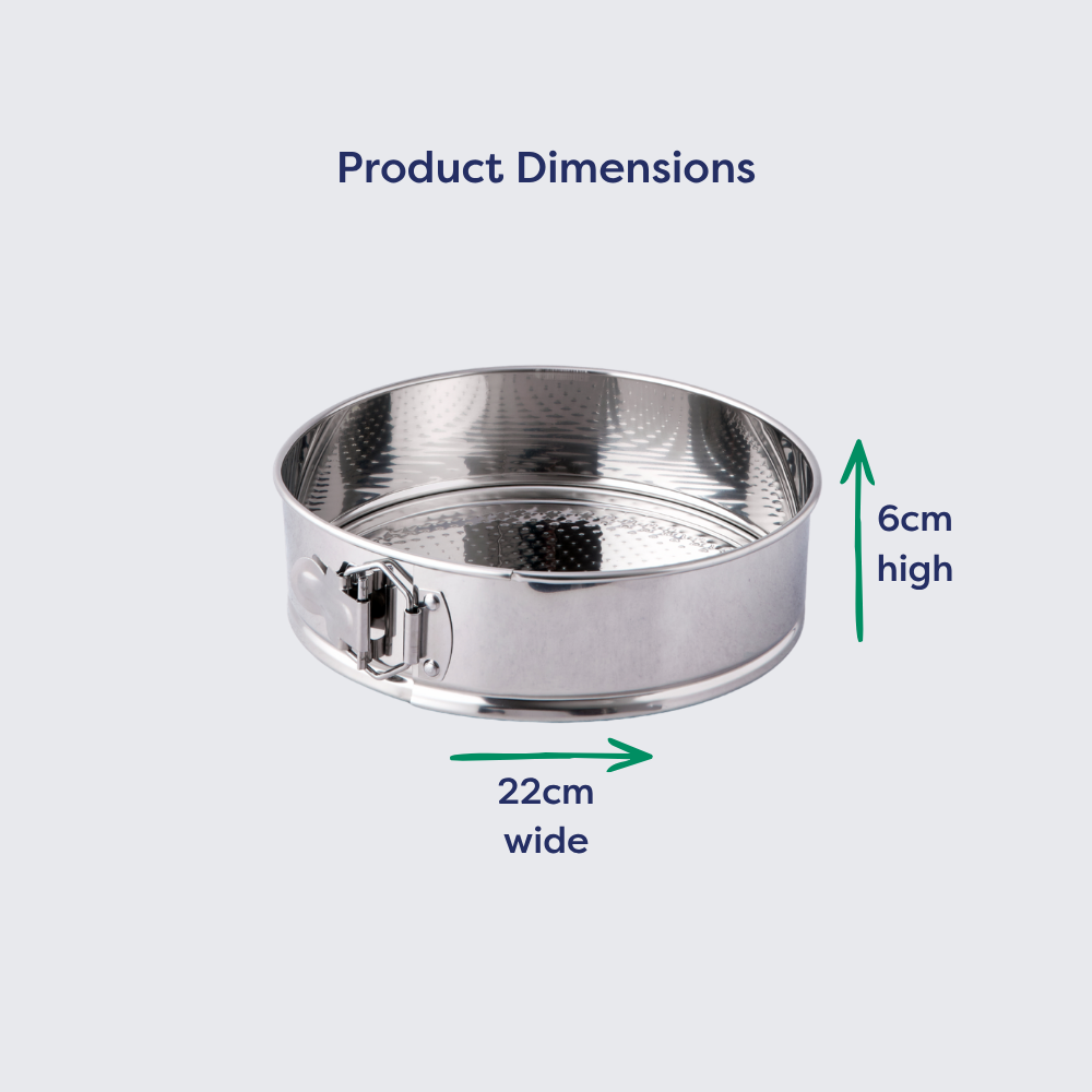 Stainless Steel Round Spring Cake Tin 9"