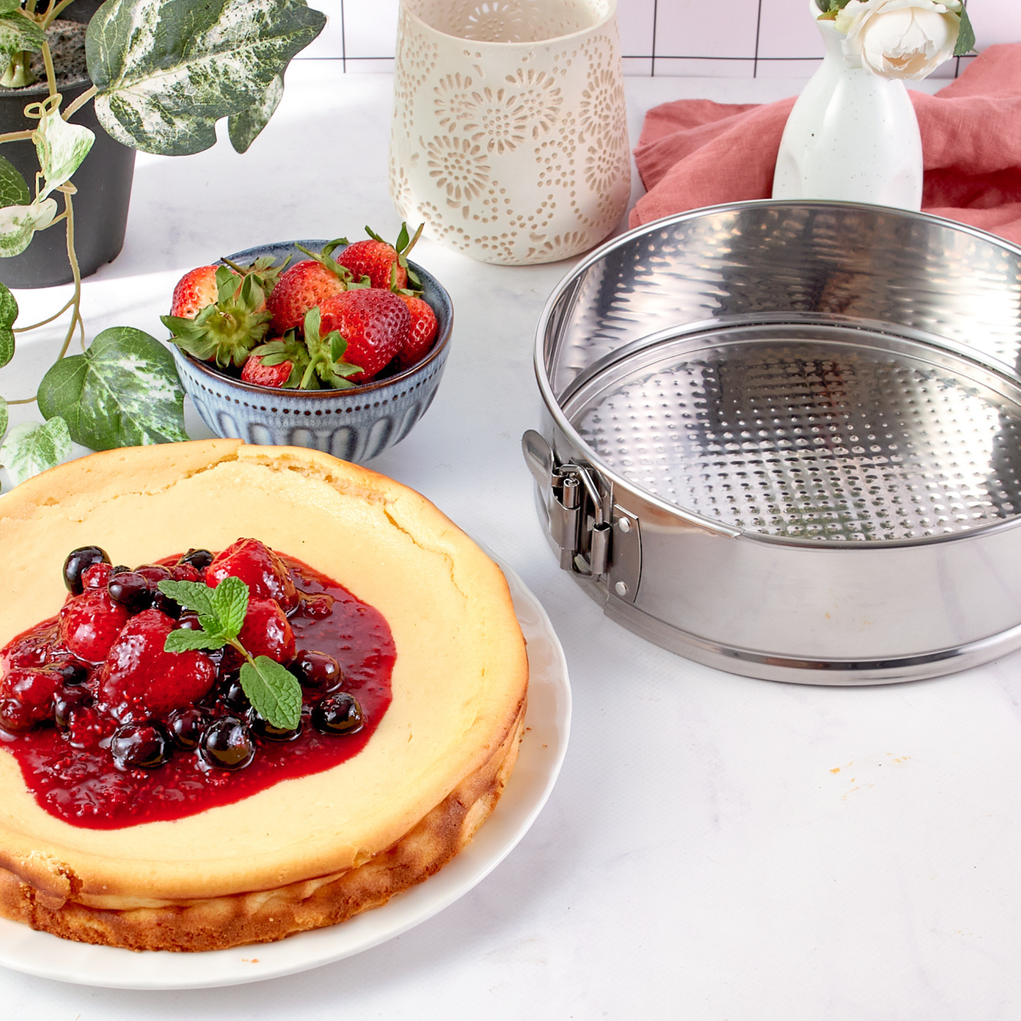 Stainless Steel Round Spring Cake Tin 9"