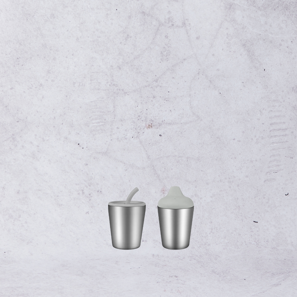 Stainless Steel Double walled 250ml cup - Sip and Straw top