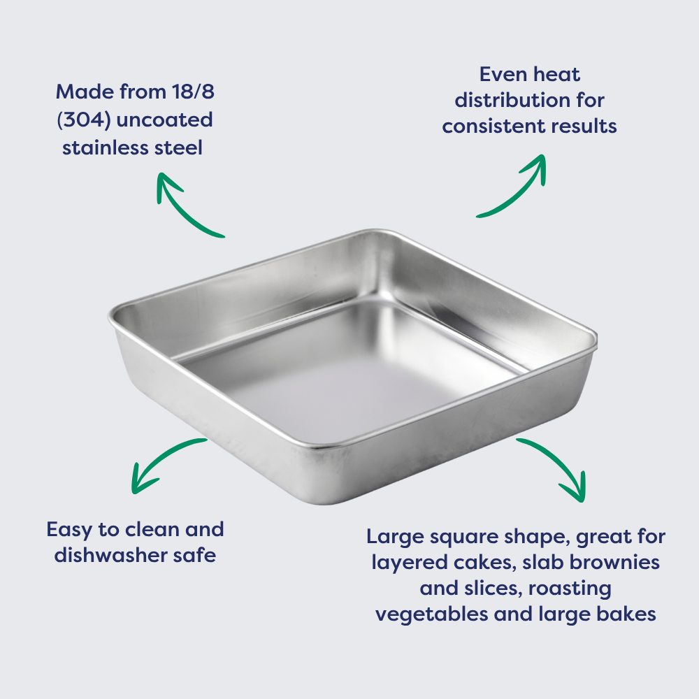 Stainless Steel Square Large Cake Tin