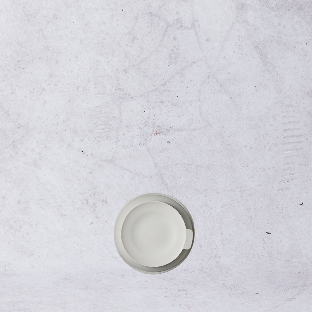 Stainless Steel Round Plate with Suction Spare Base