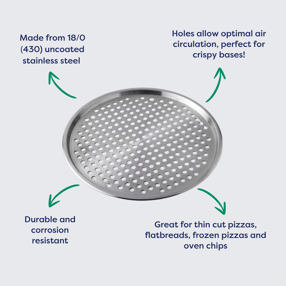 Stainless Steel Pizza Pan with Holes