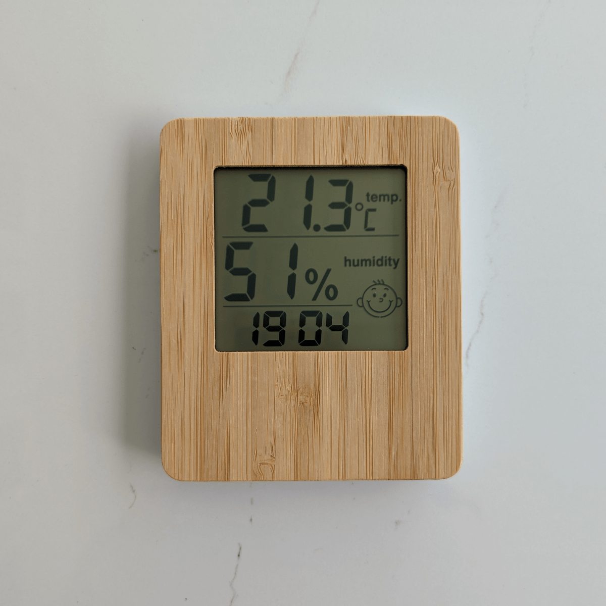 Bamboo Digital Hygrometer Temperature and Humidity Meter